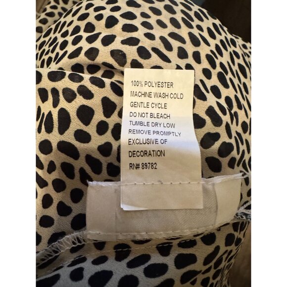 Natori Private Luxuries Leopard Print Ruffle Sleeve Scoop Back Short Dress - Picture 11 of 11